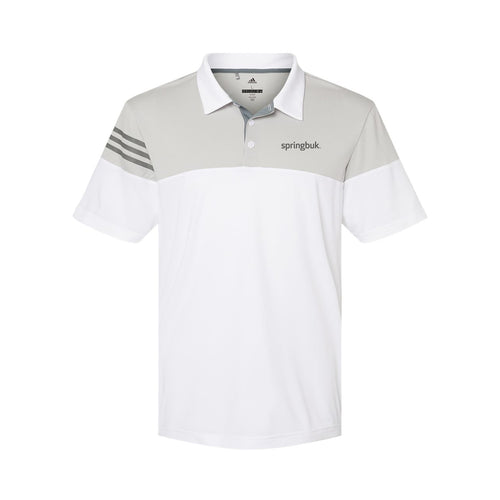 Adidas Heathered 3-Stripes Colorblock Polo