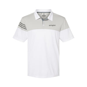 Adidas Heathered 3-Stripes Colorblock Polo